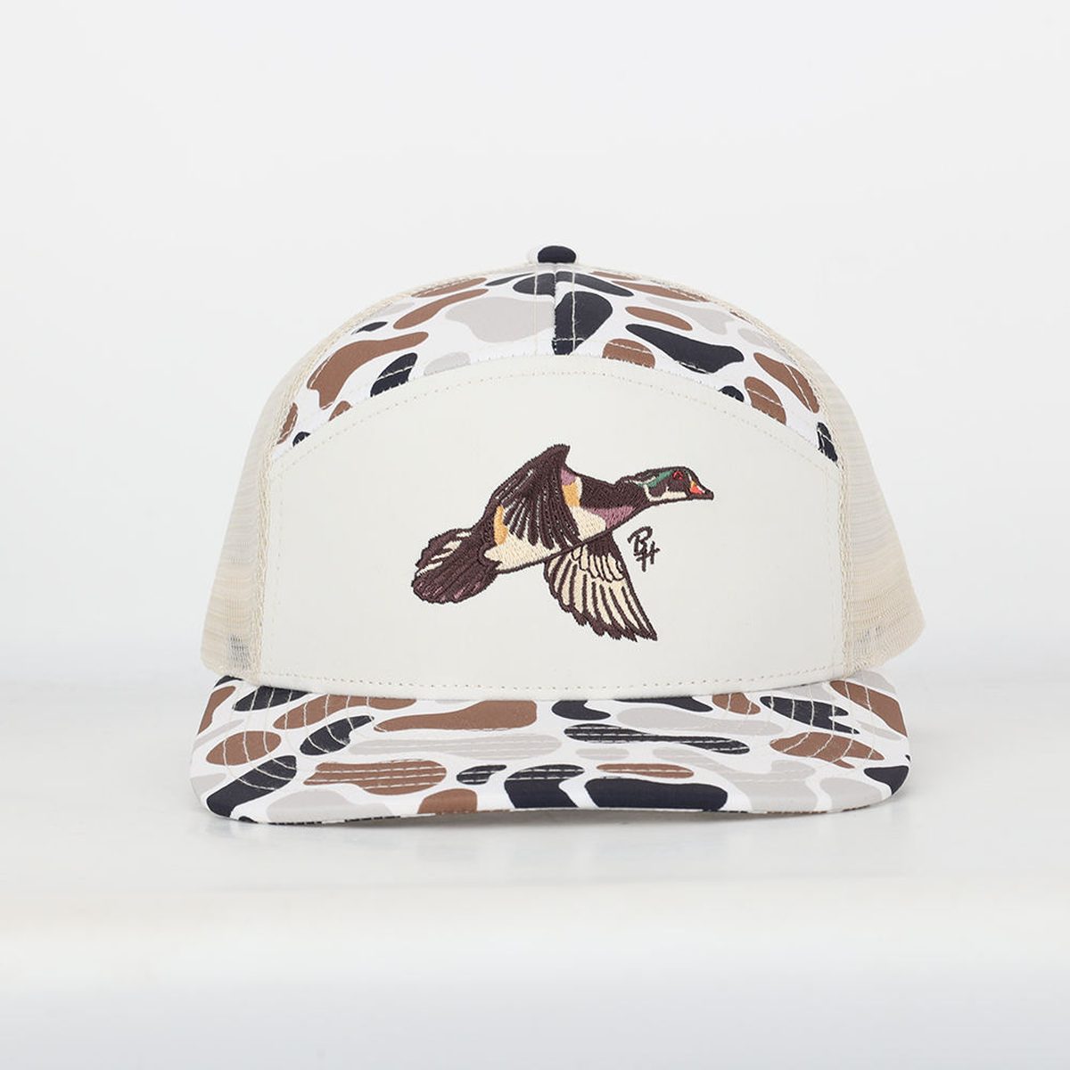 7-panel camo trucker cap
