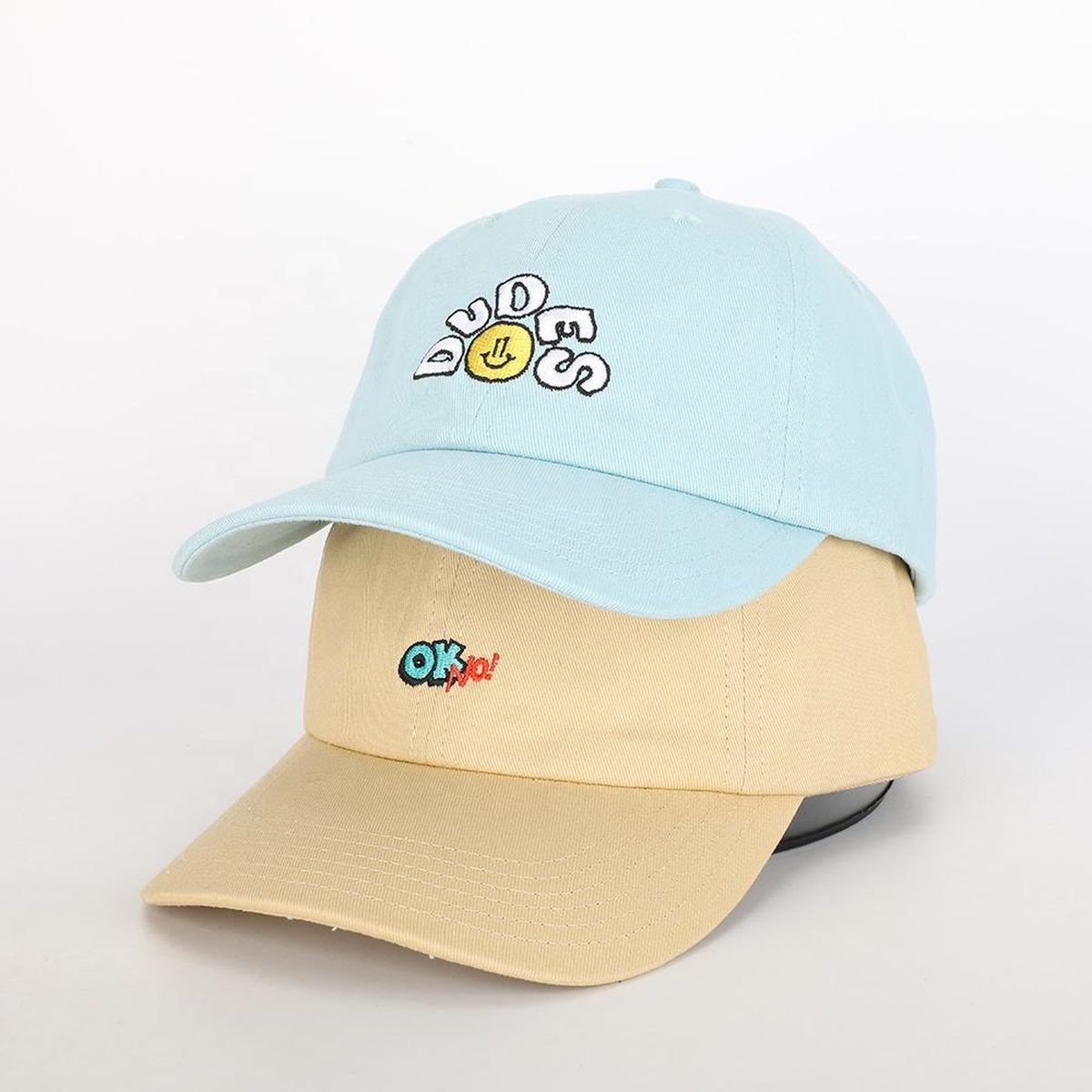 6-panel cotton woven-patch cap
