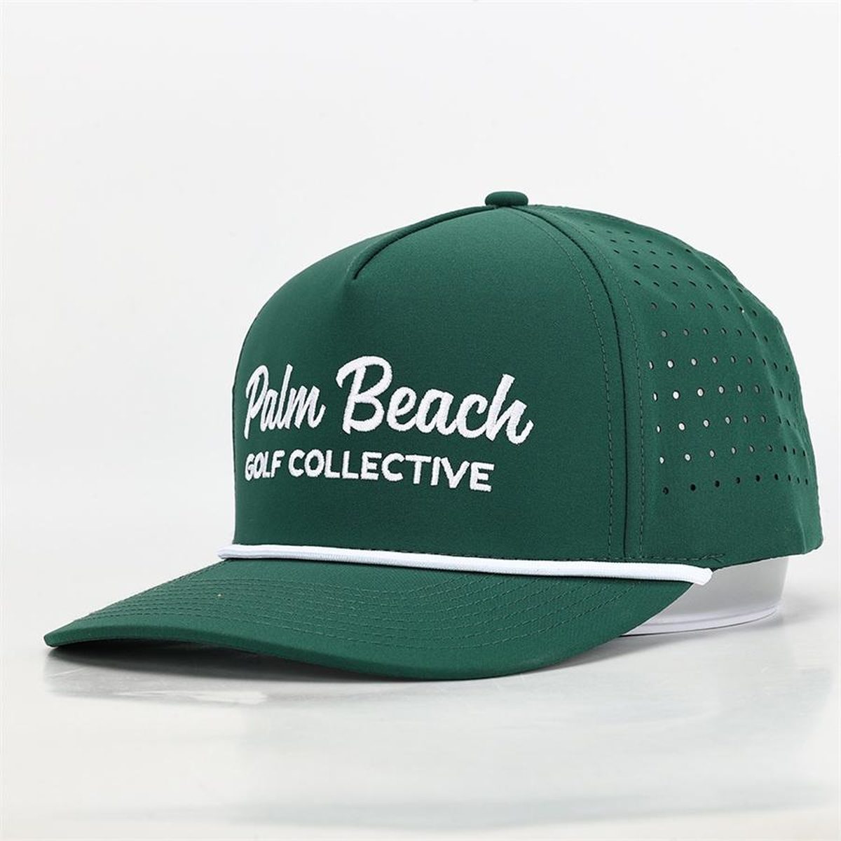 5-panel curved-brim rope golf cap
