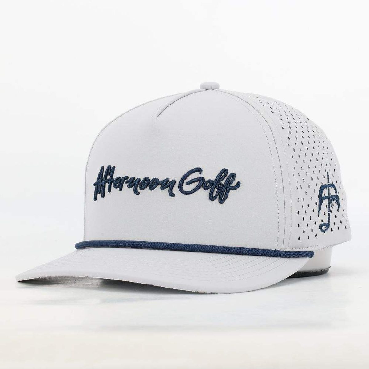 Perforated performance golf rope cap