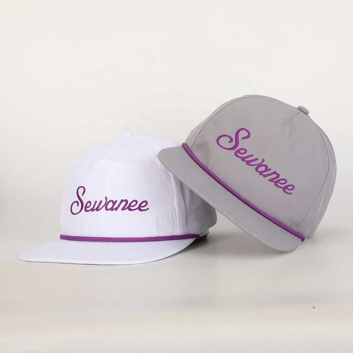 5-panel rope snapback, flat brim