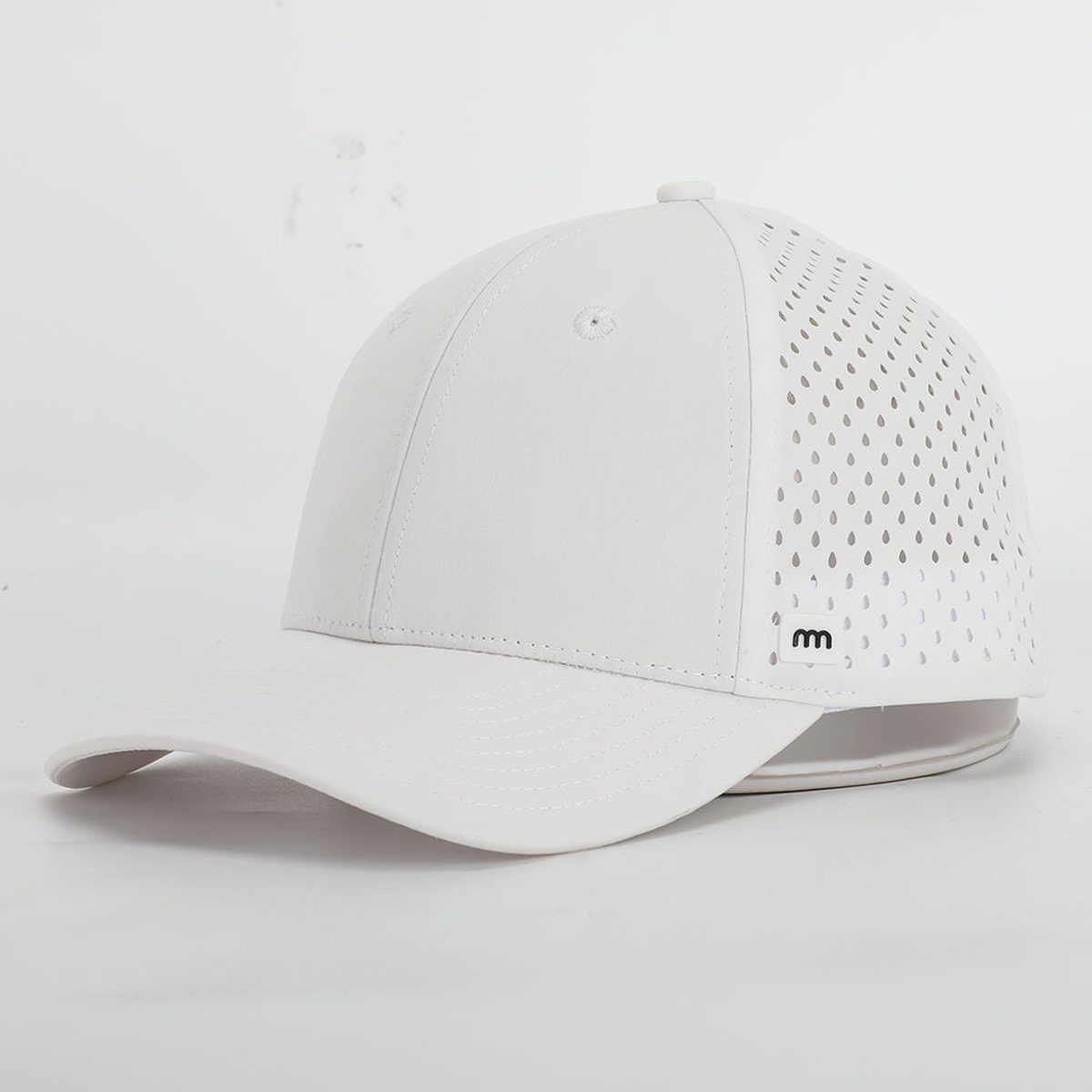 6-panel perforated fitted dad hat